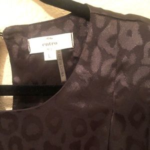 Black leopard Entro tank blouse